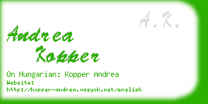 andrea kopper business card